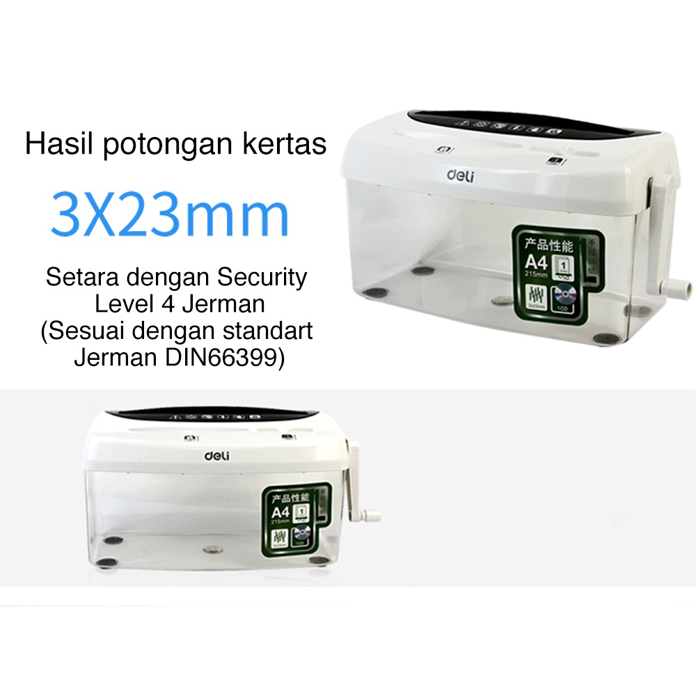 Deli Group Deli Manual Paper Shredder  9935