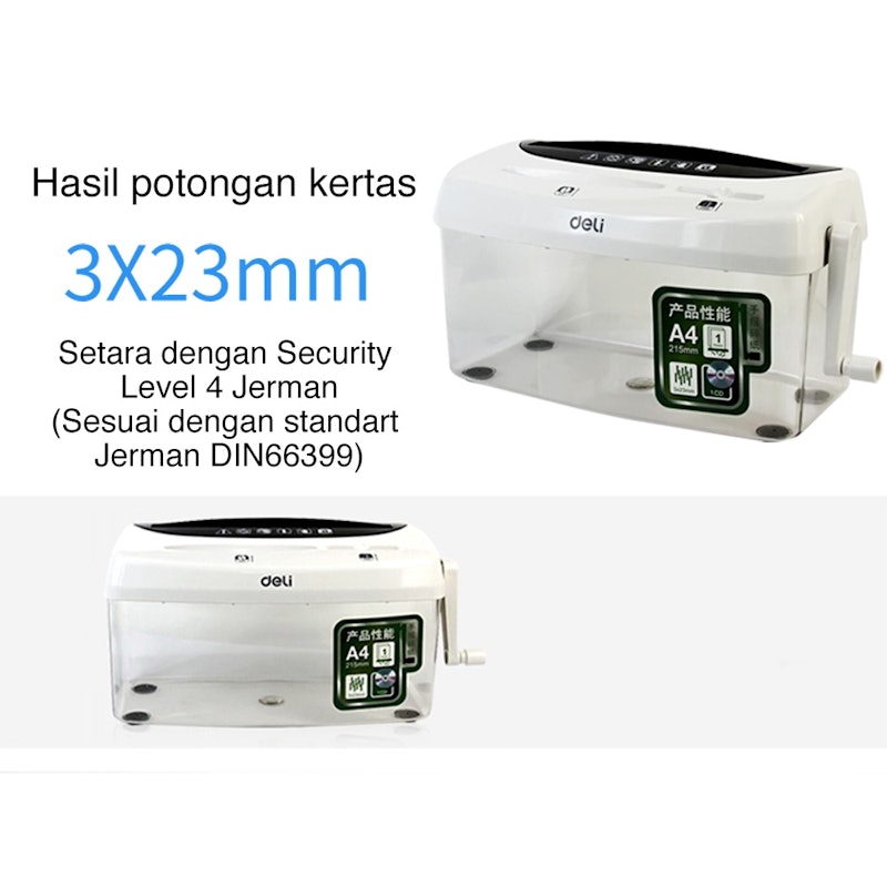 Deli Manual Paper Shredder 5