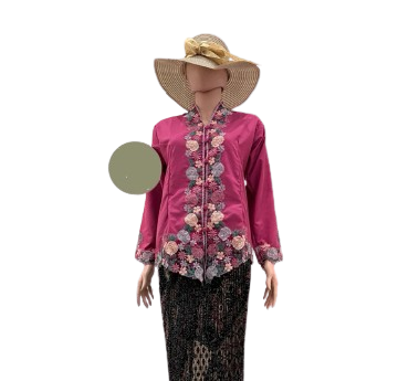 IMF_ID Kebaya Encim Bordir Motif Bunga Tangan Panjang