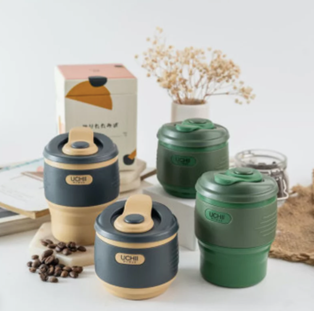  Collapsible Travel Cup Portable Mug GIFTSET 1