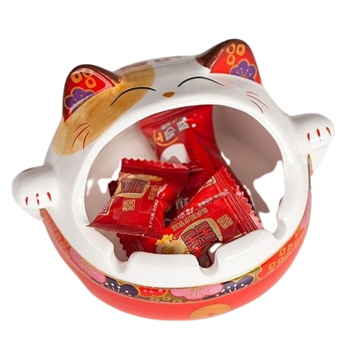 Tempat Permen Keramik Maneki Neko 