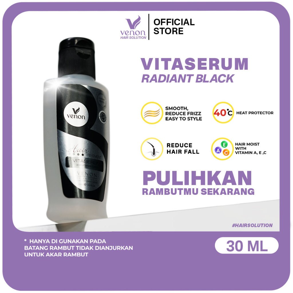 Venon Vitaserum Hair Treatment with Vitamin Fusion - Radiant Black 2