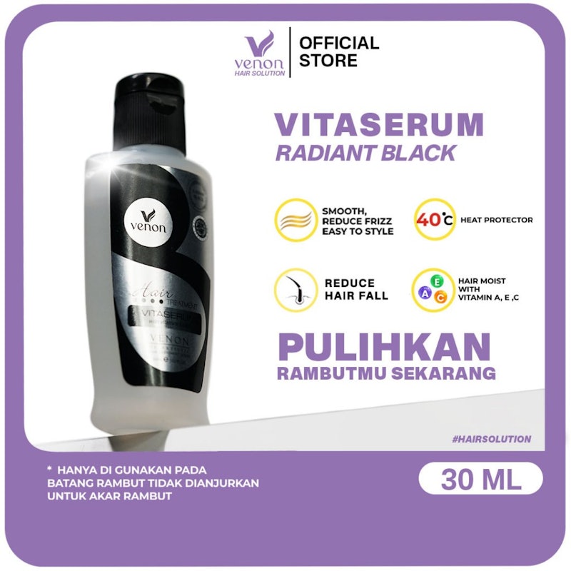 Venon Vitaserum Hair Treatment with Vitamin Fusion - Radiant Black 2