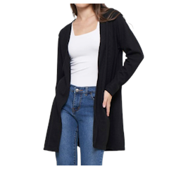 Dancus Cardigan Knit Waffle Hitam