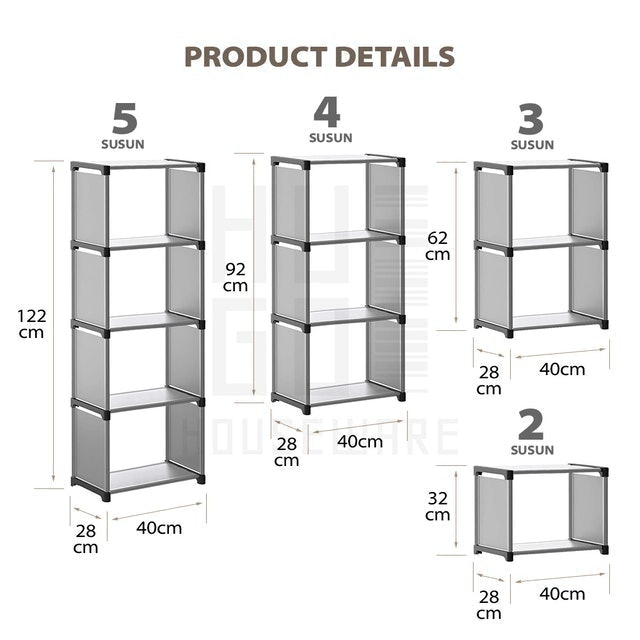 HUGO Houseware  Rak Buku Serbaguna