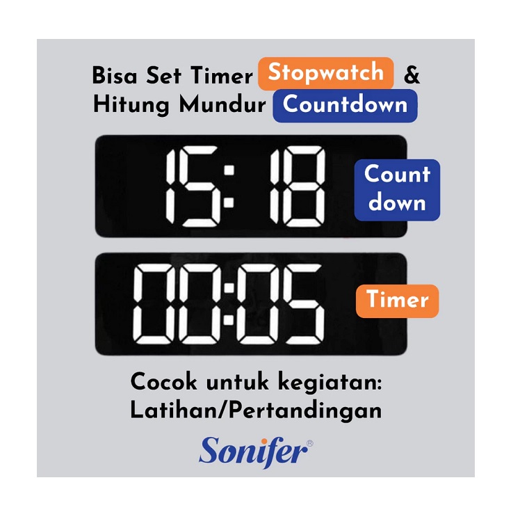 Yiwu Boneng Import & Export Sonifer Jam Dinding Timer Countdown Digital  39 x 13 cm