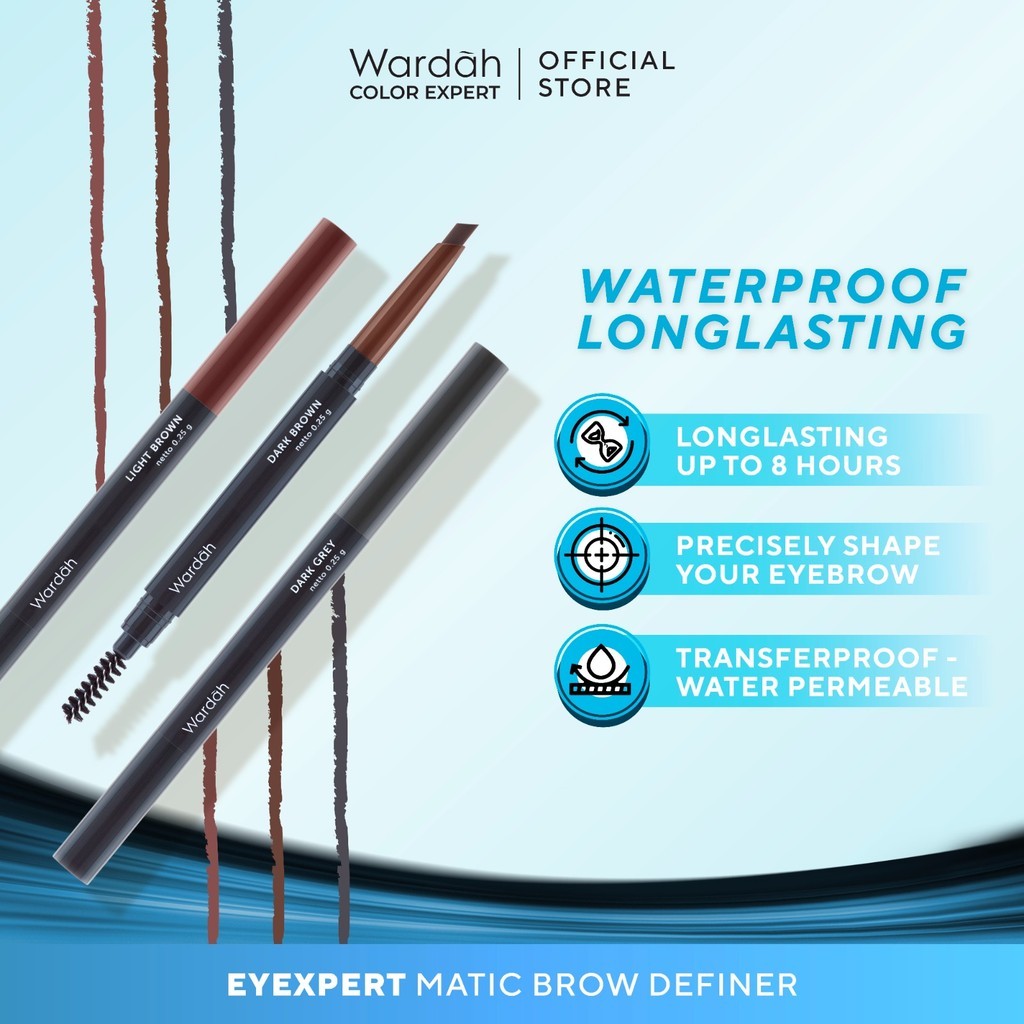 Paragon Technology and Innovation Wardah EyeXpert Matic Brow Definer Dark Grey