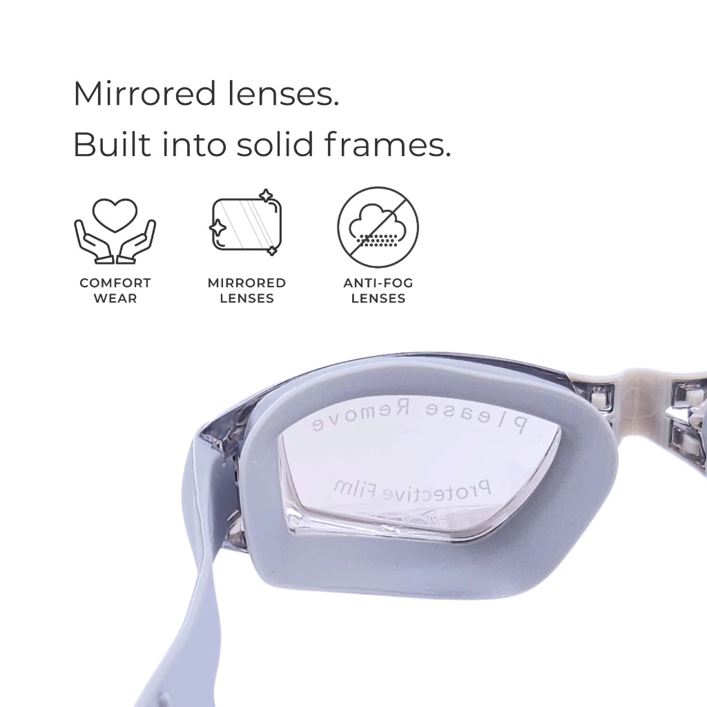 Silver Sports Silver Adult Mirrored Swim Goggles with Earplugs 67292.1938M