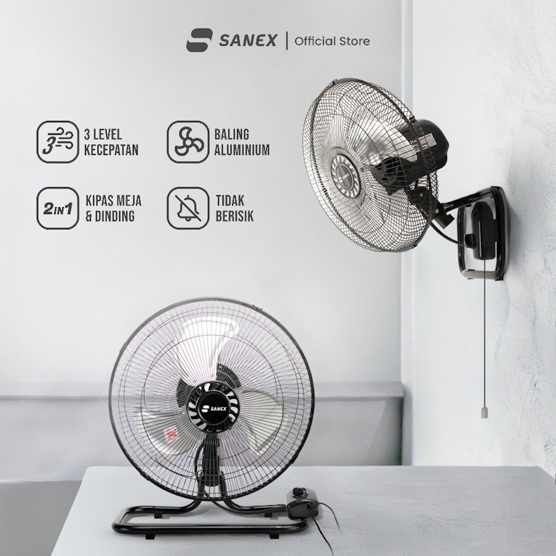 Sanex Kipas Ingin 2 in 1 12 Inch SN-128S