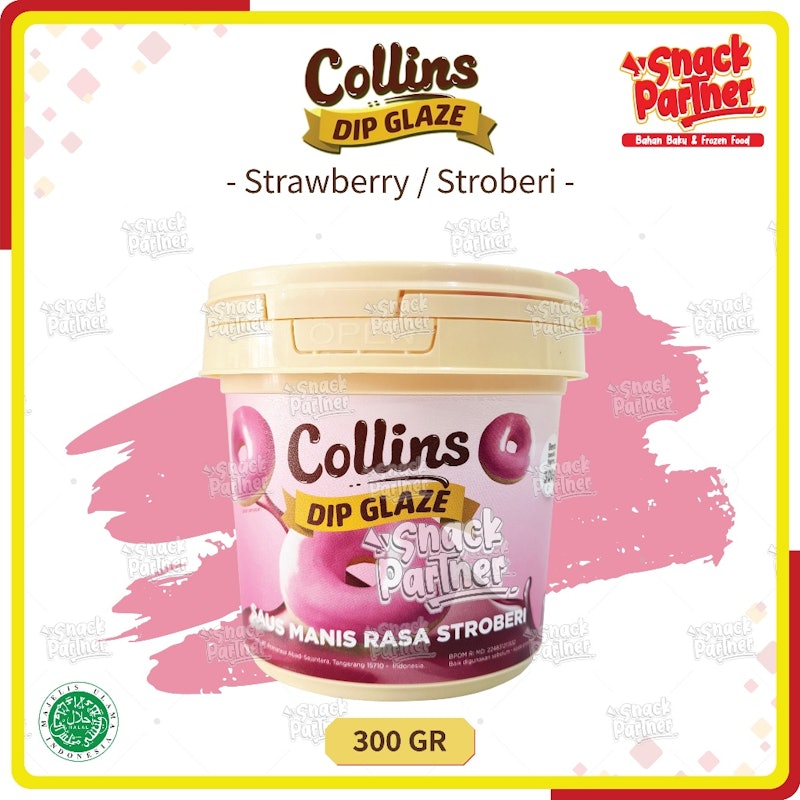 Collins Dip Glaze Stroberi 2