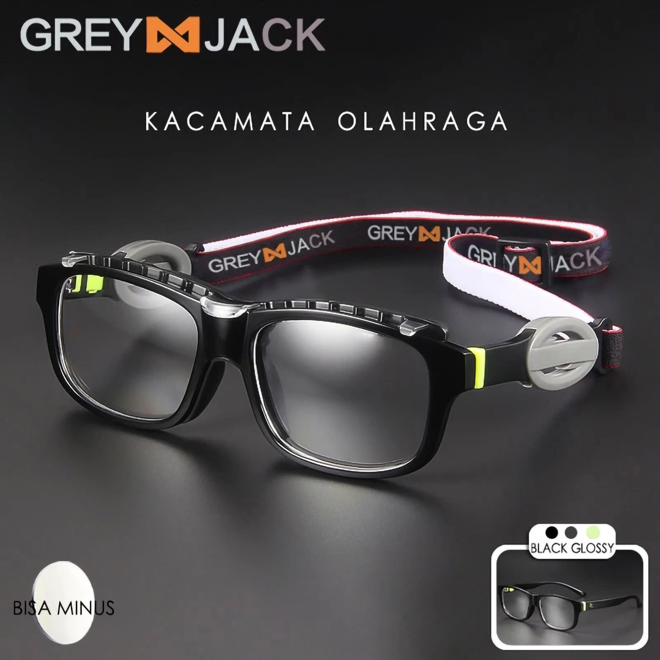 Grey Jack Eyewear Grey Jack Frame Kacamata Olahraga 2in1