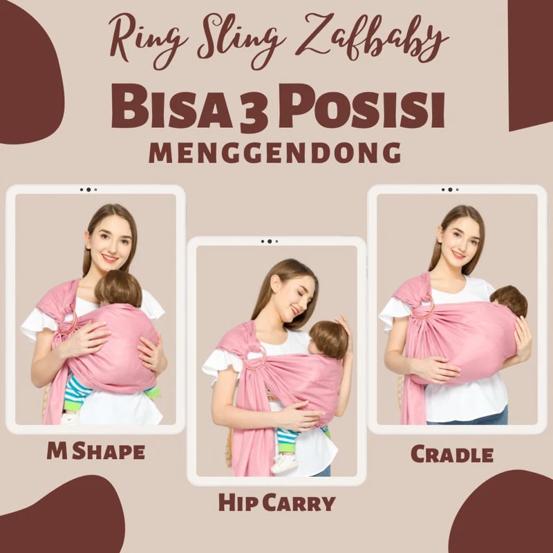 Zafbaby Ring Sling Linen Basic 2