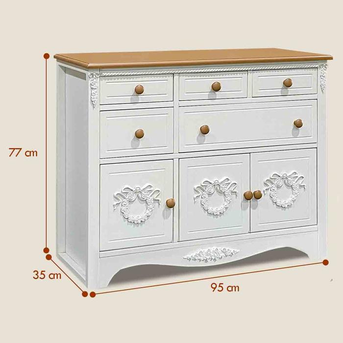 Toraya Cipta Gemilang Toraya Living Storage Cabinet Candy Series CA-98R WHCO