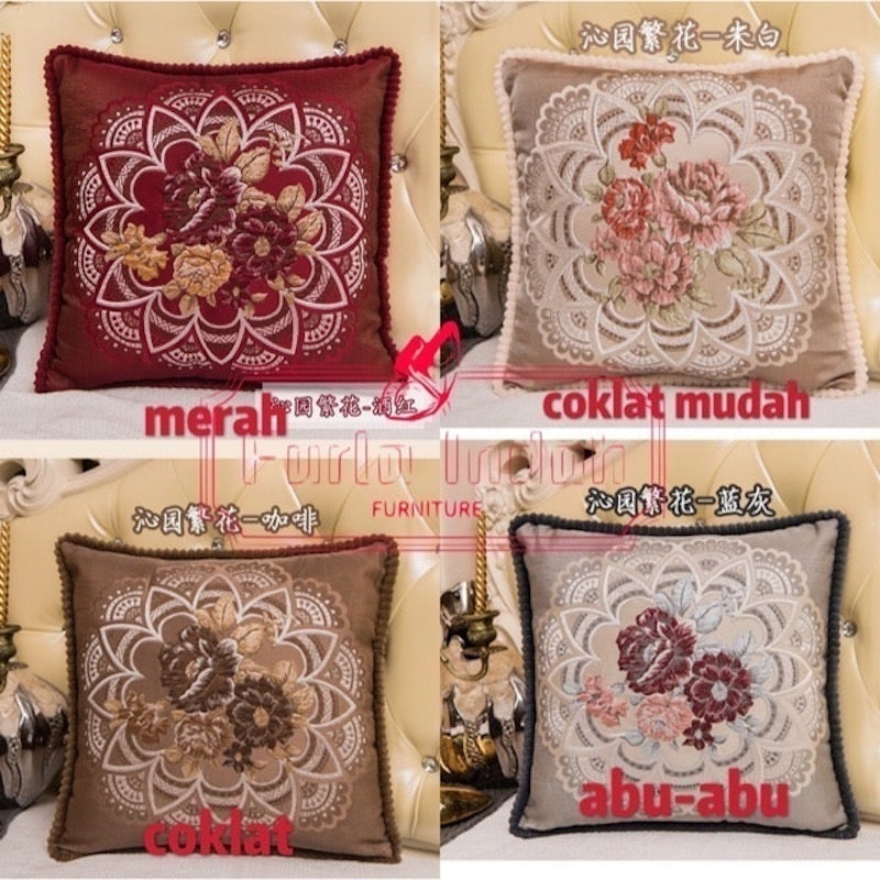Sarung Bantal Sofa Motif Mewah