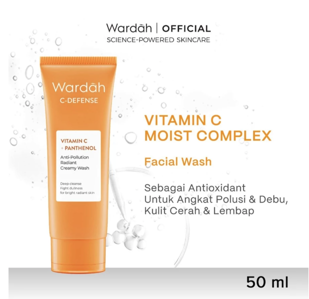 Paragon Technology and Innovation Wardah C-defense Vitamin C + Panthenol Anti-Pollution Radiant Creamy Wash