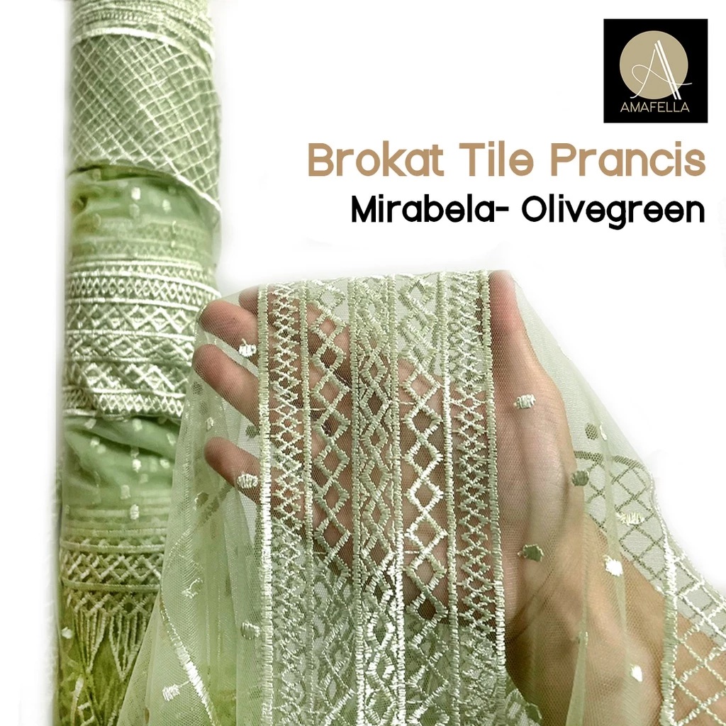 Kain Brokat Tile Prancis Motif Mirabela