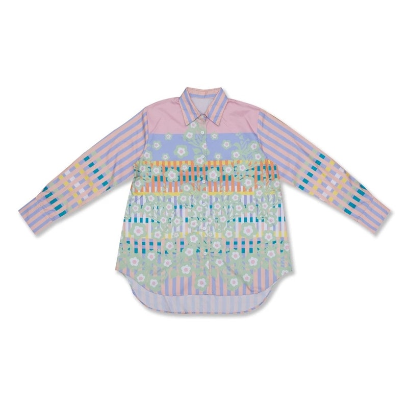 RTW Studio Kemeja Lengan Panjang Print Picnic Playdate Peach 5