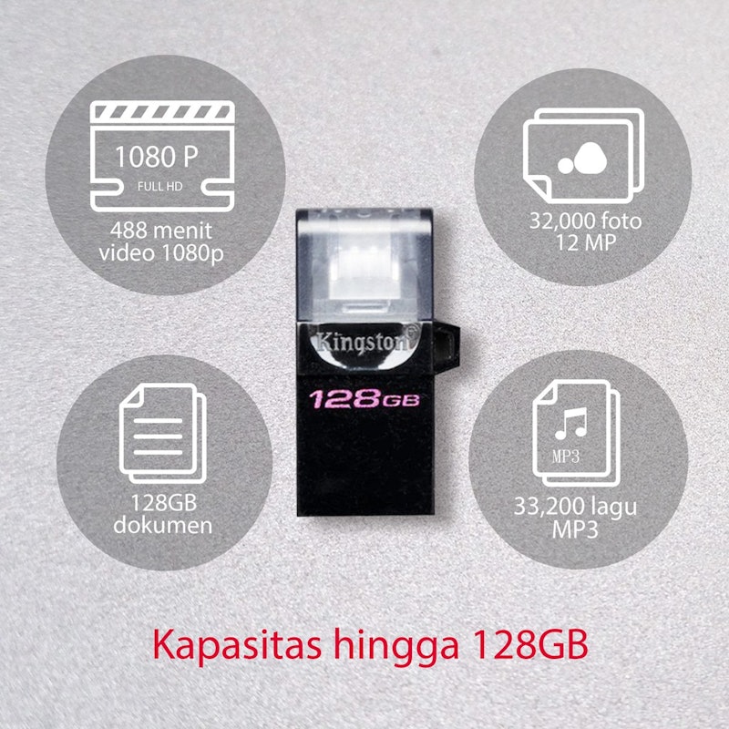USB Type-A DataTraveler microDuo3 G2 128GB 4