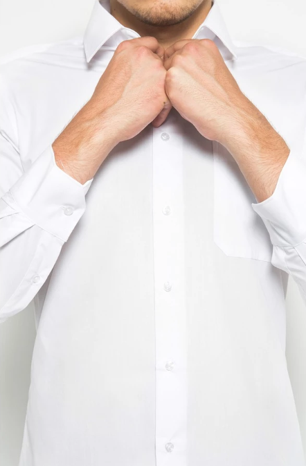 Indonesia Busana Perkasa Alisan Kemeja Lengan Panjang Polos Slimfit PLSSFLS