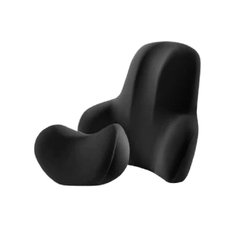 OTOHEROES Bantal Kursi Mobil Premium Black Set ｜ NK-2