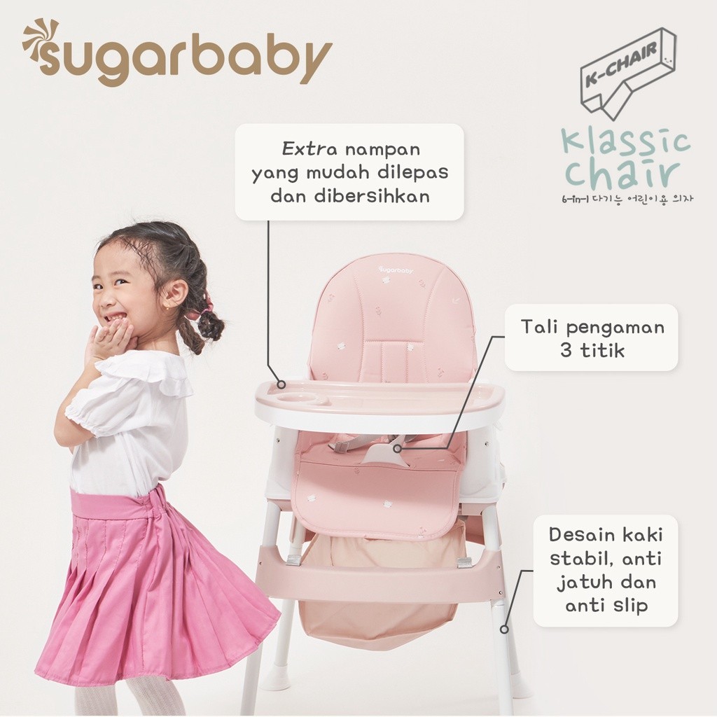 Kindalin Utama International Sugarbaby K Chair 6 in 1 Multifunction High Chair