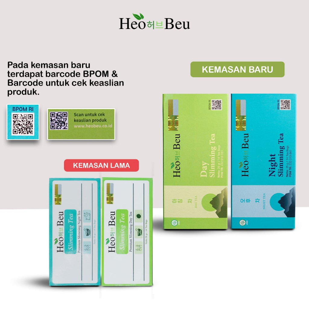 Aisha Zahra Herbalaboratories Heo Beu Slimming Tea: Day Tea & Night Tea