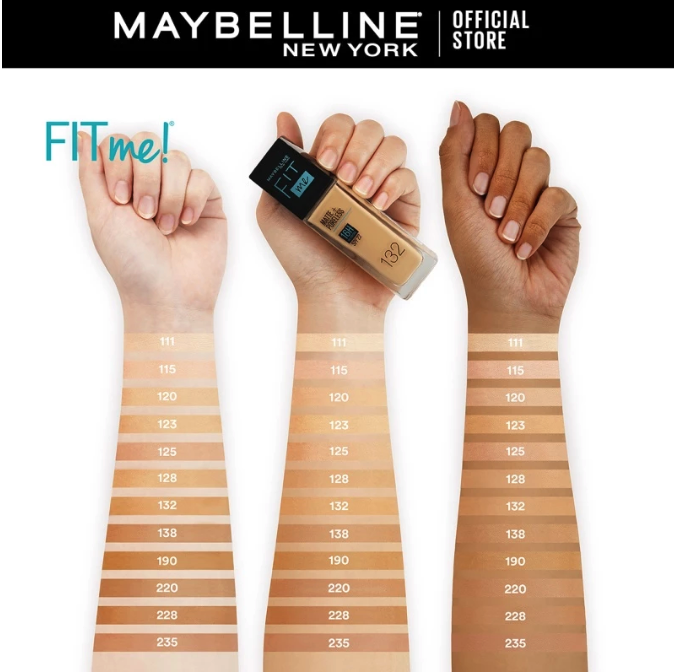 L’Oréal Maybelline New York Fit Me Liquid Foundation Matte + Poreless