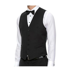 Code Male Vest Pria Hitam Slim Fit