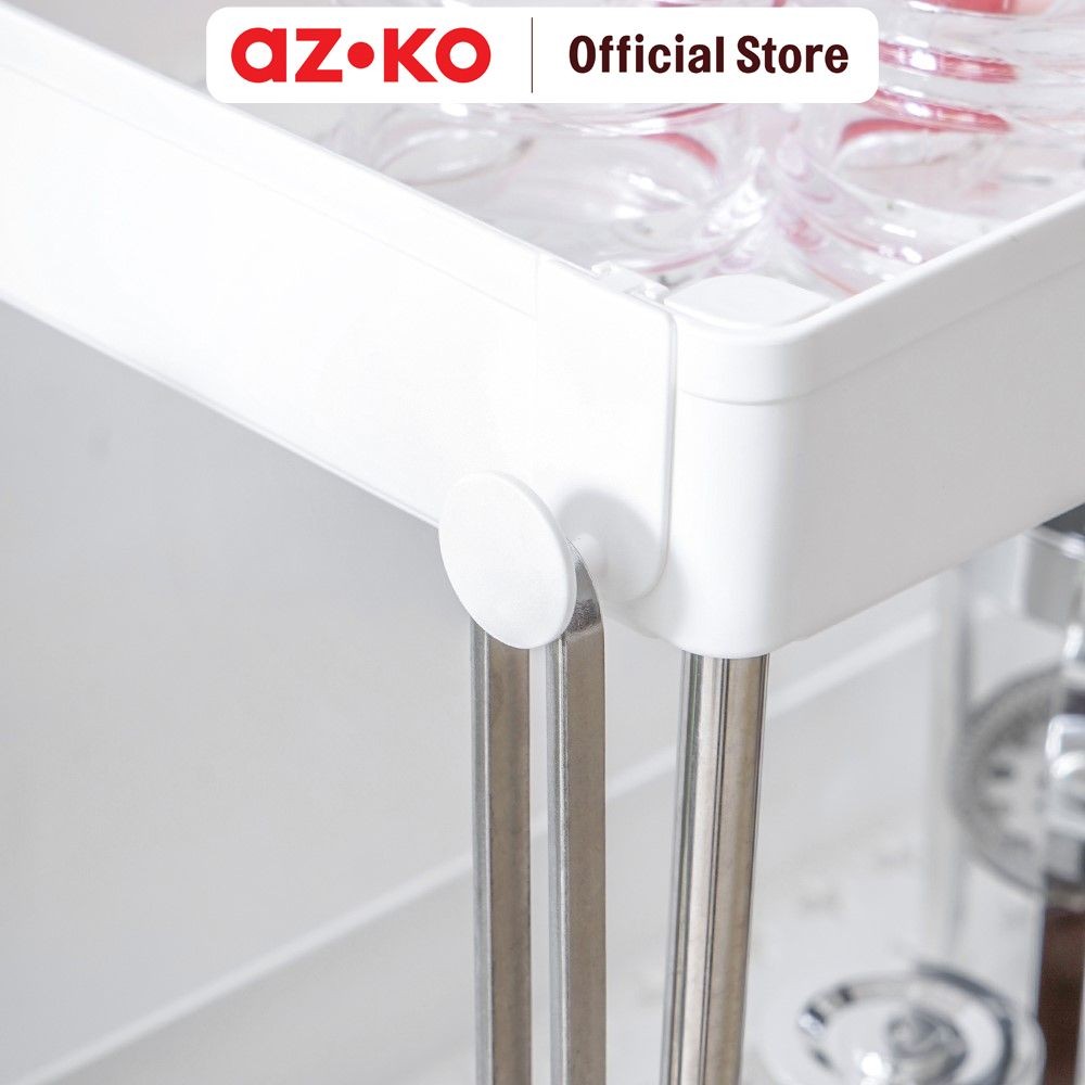 Aspirasi Hidup Indonesia AZKO Stora Rak Troli 4 Tingkat Putih