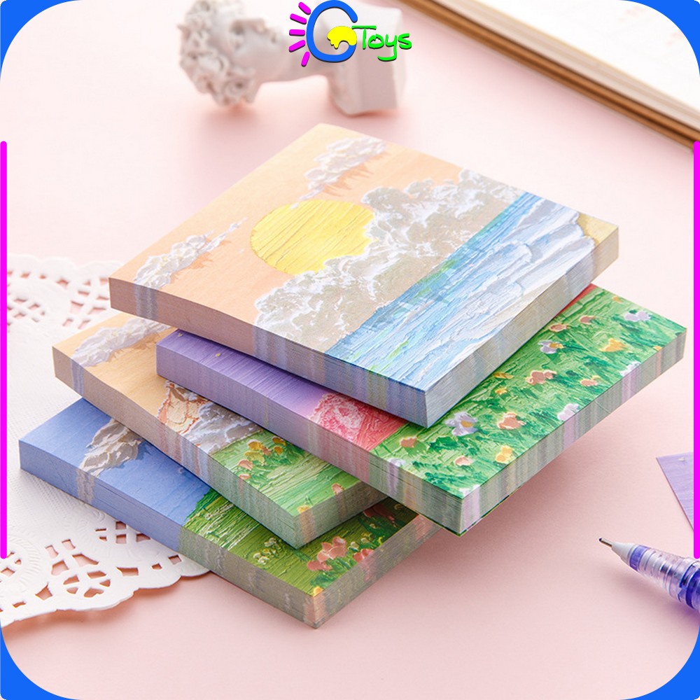  CR-A37 Memo Tempel Aesthetic Motif Alam Indah