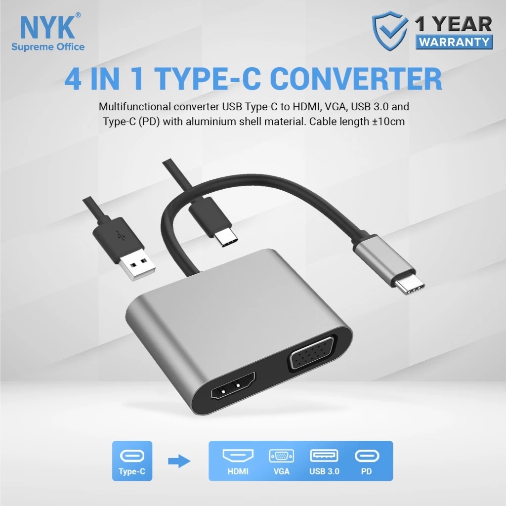 NYK Type-C Converter to 4-in-1 2