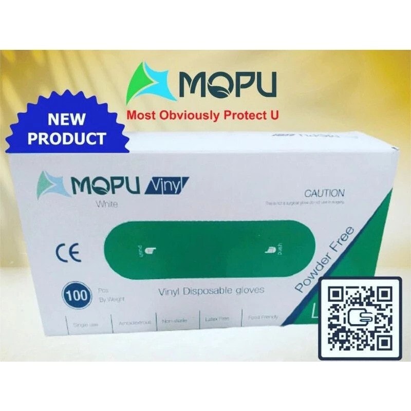 MOPU Vinyl Disposable Gloves Powder Free 3