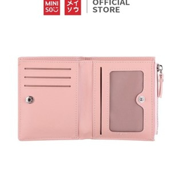 MINISO Dompet Wanita Pendek Zipper Wallet Simple Motif Kecil Lucu 6941501589264