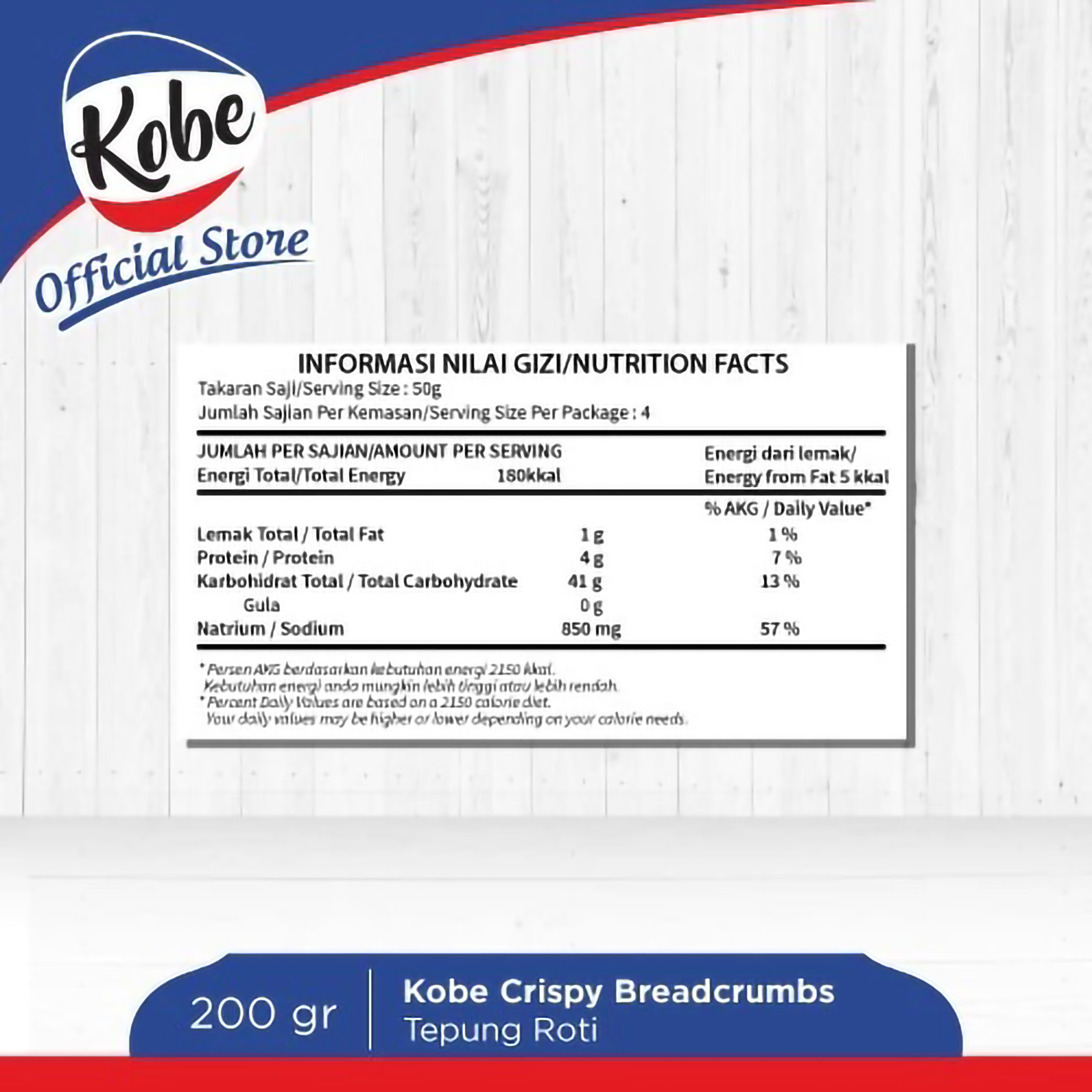 Kobe Boga Utama Kobe Breadcrumbs Tepung Roti