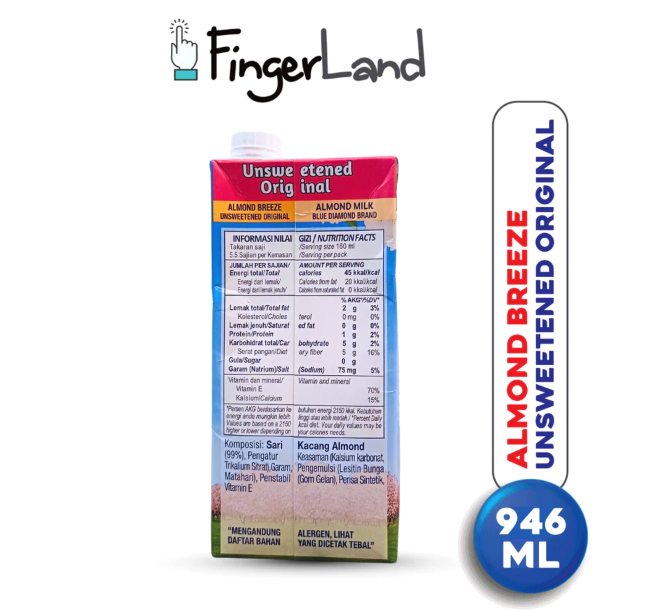 Almond Breeze Almond Milk Unsweetened 946 ml 3