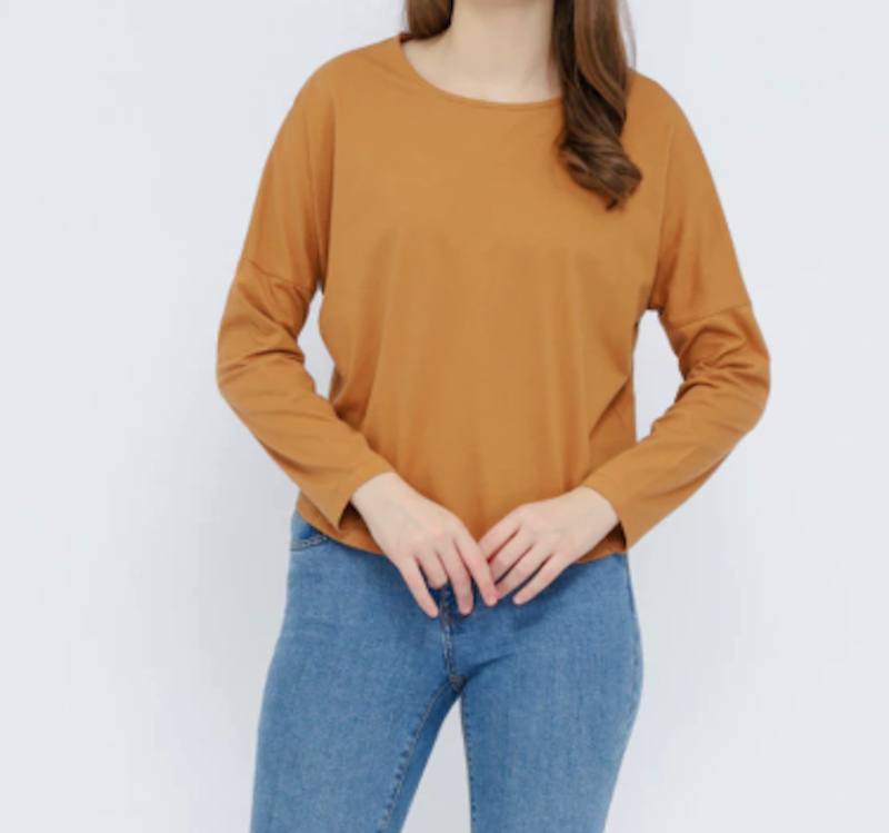 Zalmore Luma Cotton Longsleeve Loose Tee 5