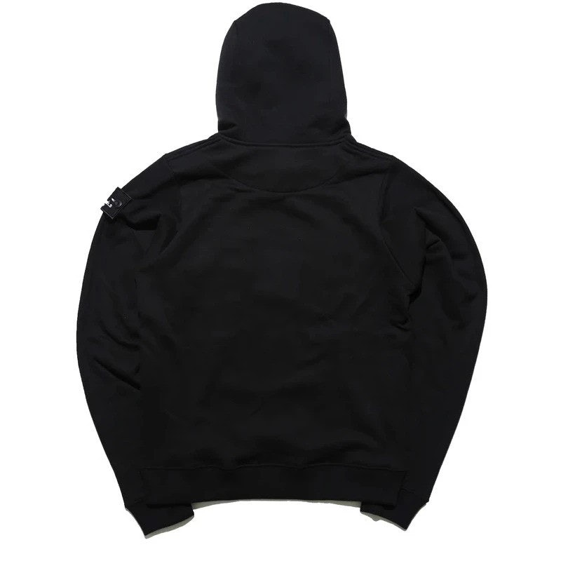 W.Essentiels Jaket Milieu De Terrain Oversize Apllique Hoodie Noir Black 3