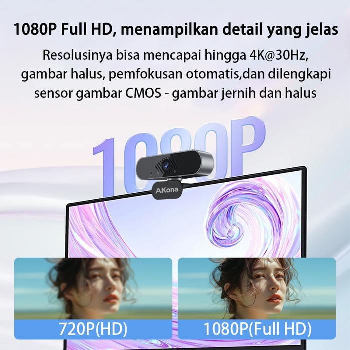 Akona Webcam Laptop PC 4K 1080P Full HD USB