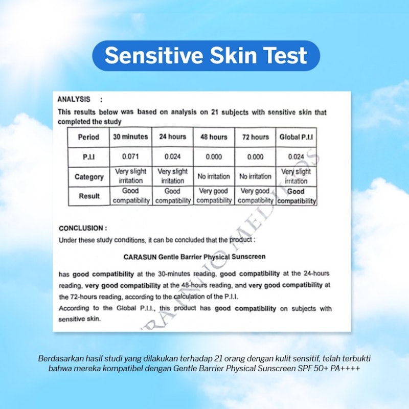 carasun® Gentle Barrier Physical Sunscreen SPF50+ PA++++ 4