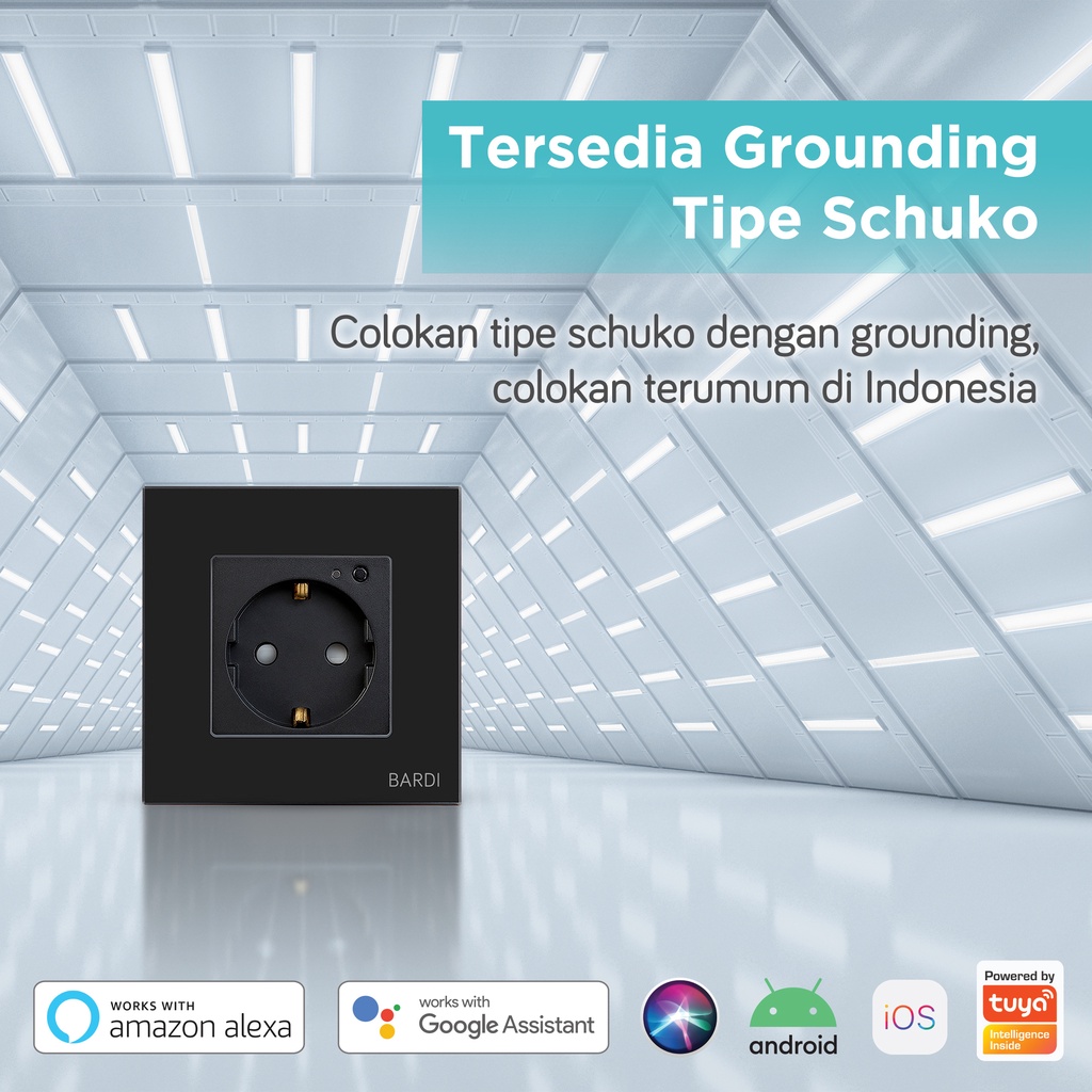 BARDI Solusi Otomasi BARDI Smart Wall Socket WiFi EU