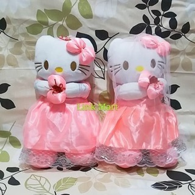 Boneka Couple Besar Hello Kitty Wedding Dress 4