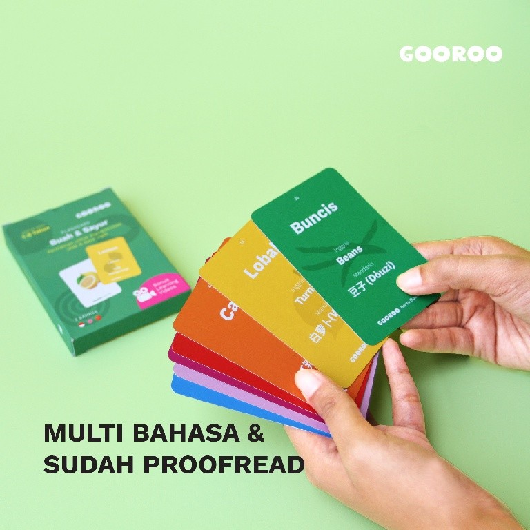  Gooroo by Kalale Flash Card Warna Gambar Hewan Air dan Darat 
