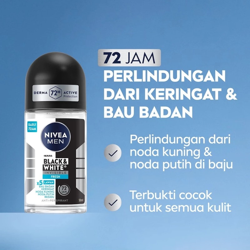 MEN Black & White Invisible Fresh 3