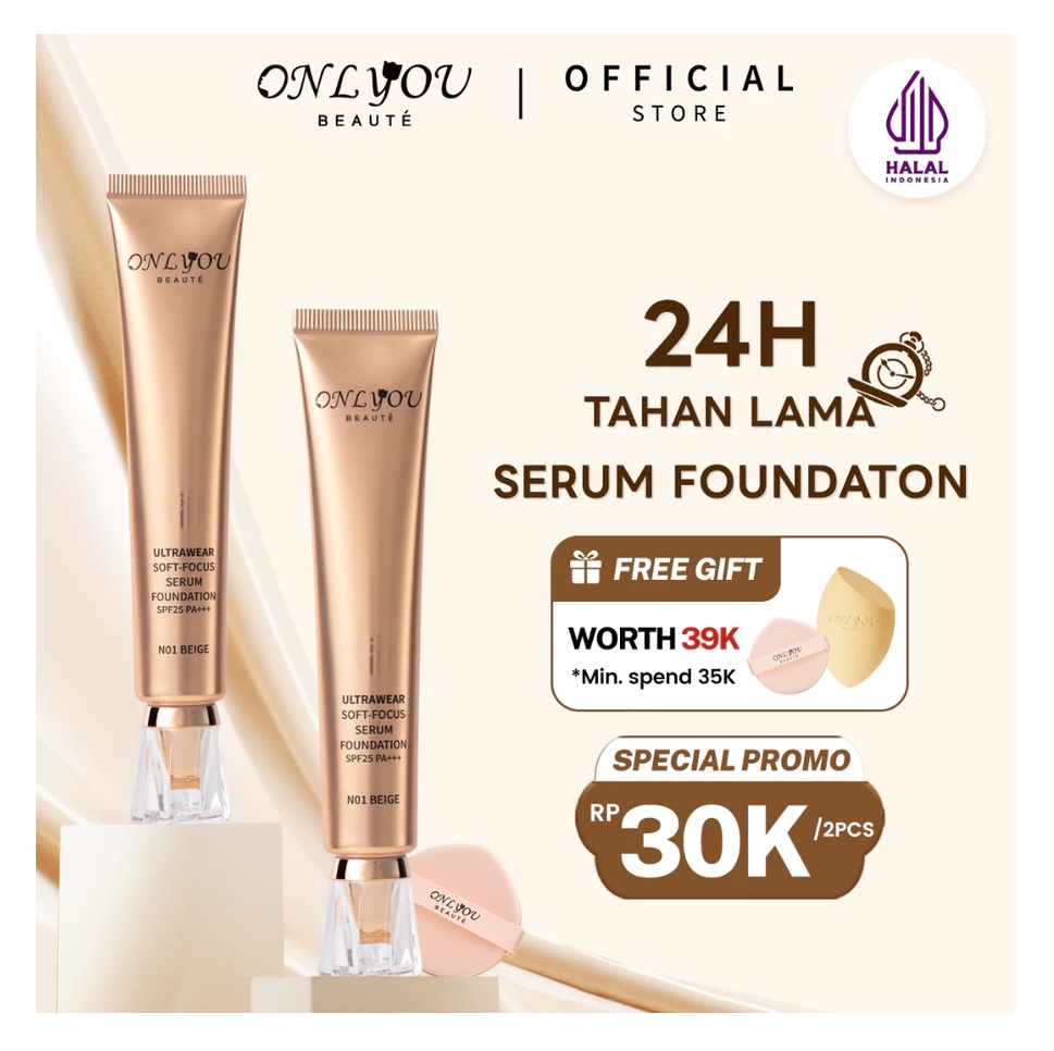  ONLYOU UltraWear Soft-Focus Serum Foundation SPF 25 PA+++  W3.5 FAWN