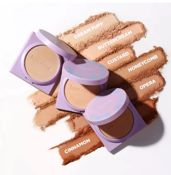 Luxury Cantika Indonesia Luxcrime Blur & Cover Two Way Cake Silk Glow Opera