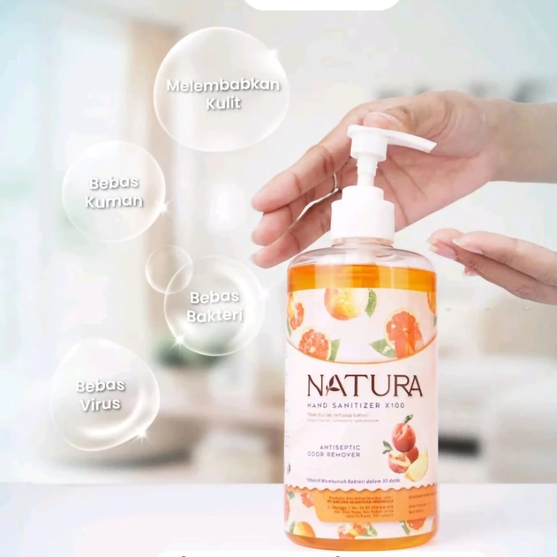 Bumi Natura Mulia Natura Hand Sanitizer X-100 Peach