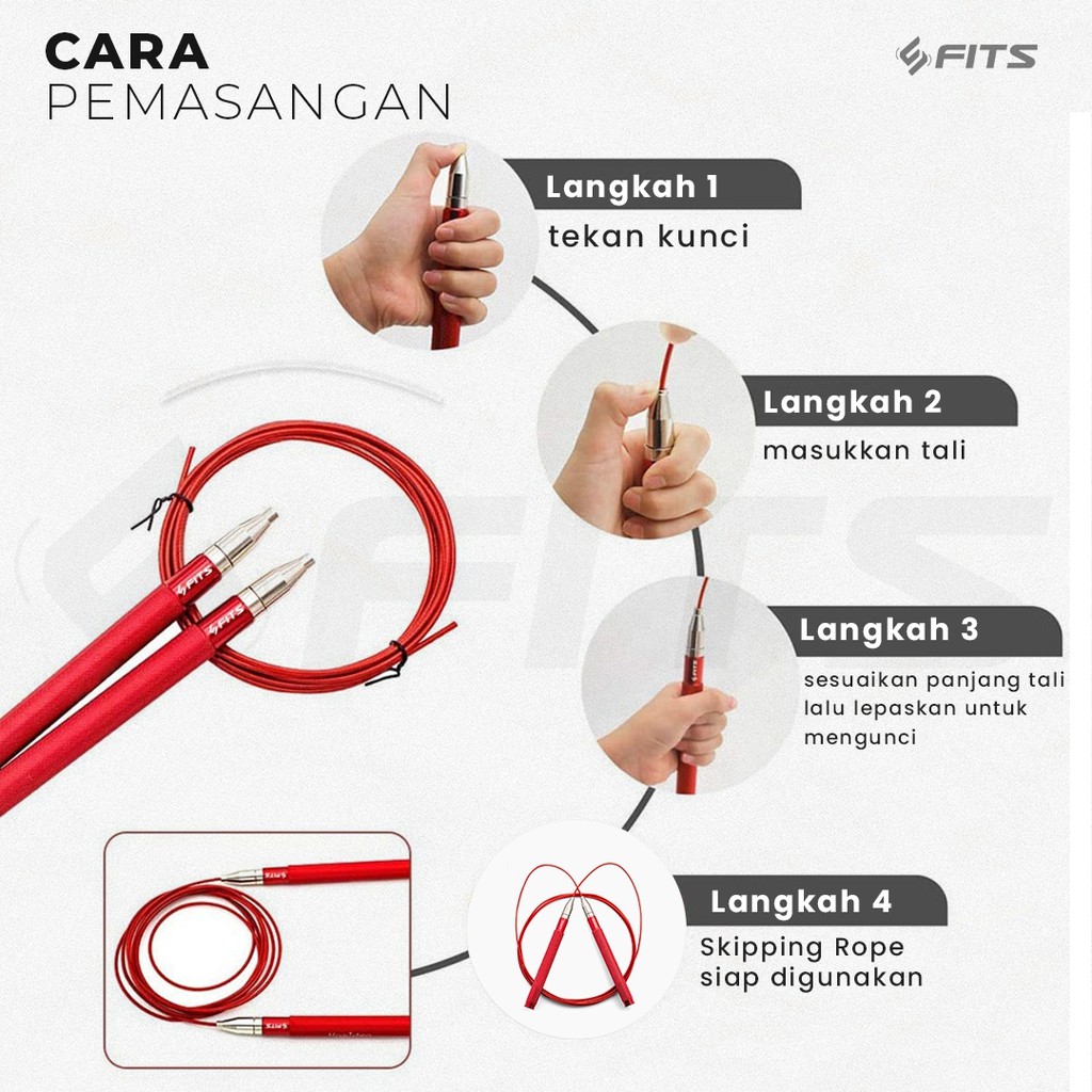 Global Indojaya Orion SFIDN FITS Premium Steel Tali Skipping