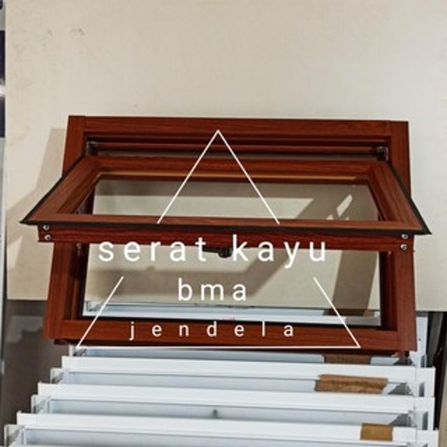 Jendela Aluminium Serat Kayu 60 cm x 40 cm 2
