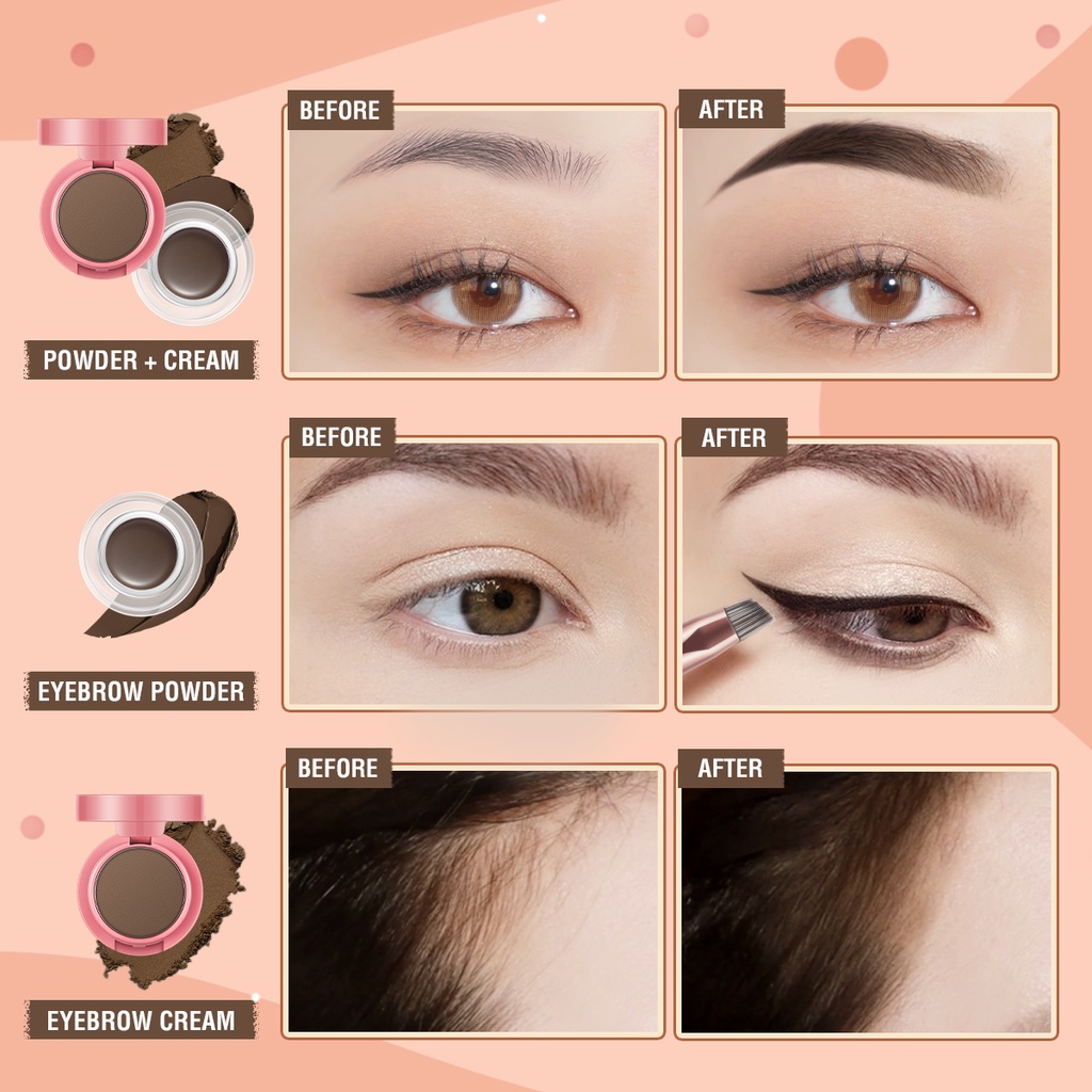 2-in-1 Eyebrow Cream and Powder Gel 3
