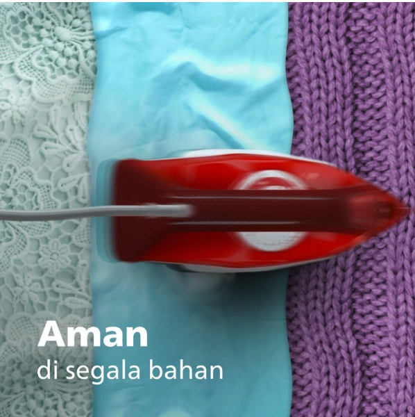 Philips Electronics Philips Featherlight Plus Setrika Uap dengan Tapak Setrika Non-Stick GC1424/45